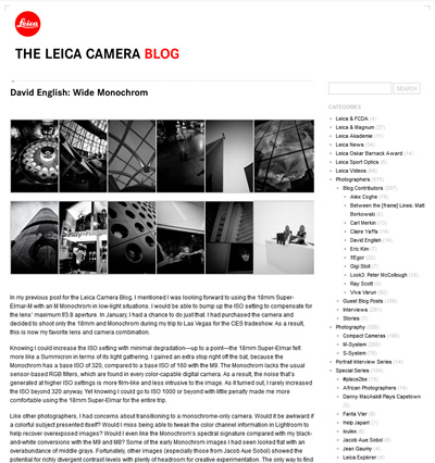 Leica Camera Blog Guest Post