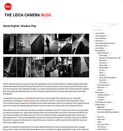 Leica Camera Blog Guest Post