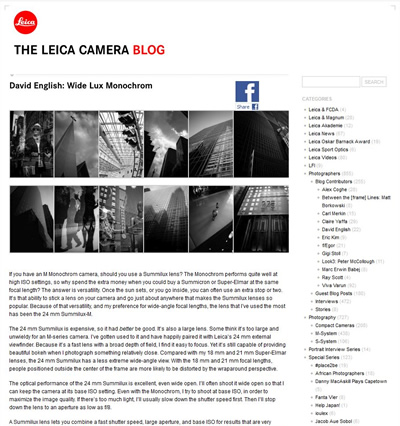 Leica Camera Blog Guest Post