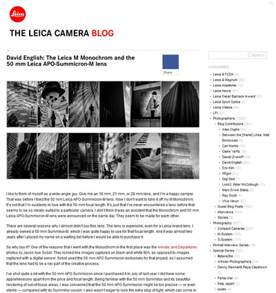 Leica Camera Blog Guest Post