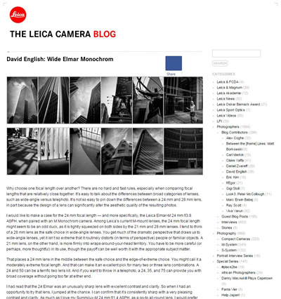 Leica Camera Blog Guest Post